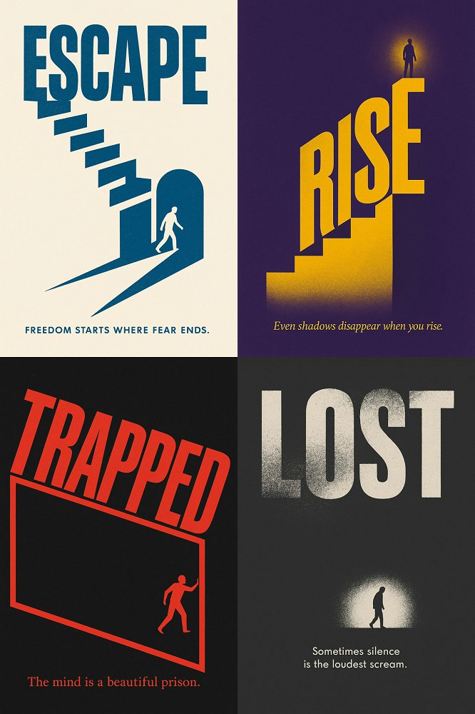 2D单词海报设计 