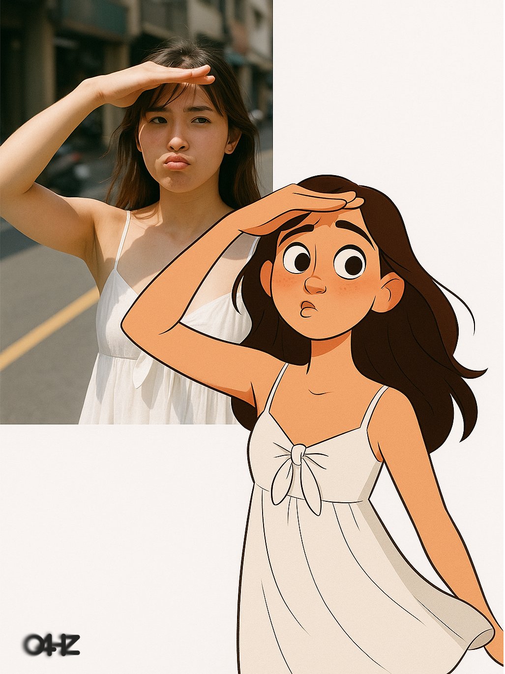 真人和风格对照直出 