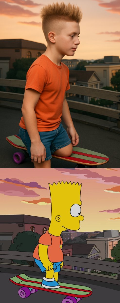 卡通角色转换成超写实人类 